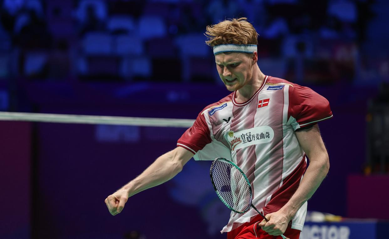 丹麦羽毛球队完胜韩国羽毛球队，陶菲克高光表现